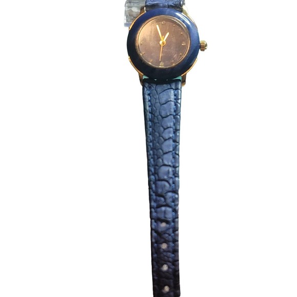 Ladies All Blue 22mm Edison Quartz Watch Runs Well New Battery main image 3
